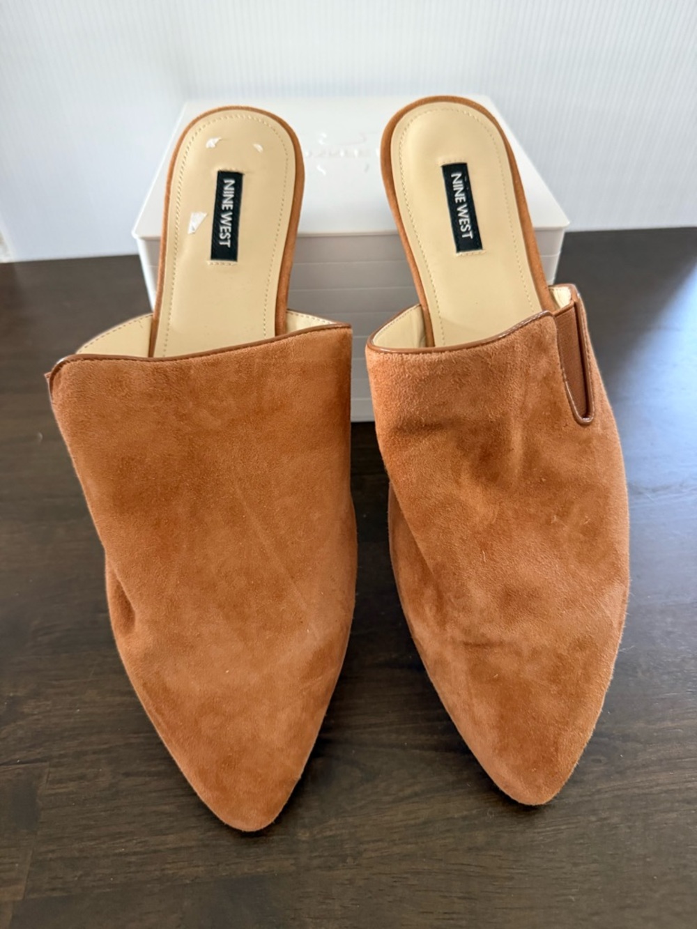NINE WEST Suede Slide Sandals